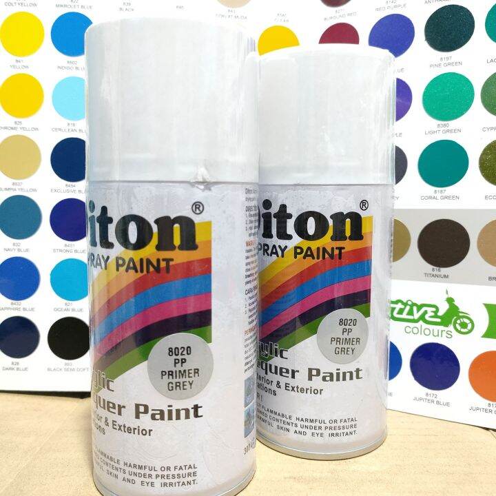 Pilok Pilox Cat Diton Primer Grey 8020 Epoxy Warna Dasar 300cc Cat Semprot Diton 300cc Pilok