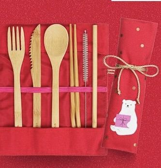 Starbucks Santa Bear Cutlery Set แท้💯