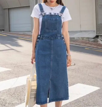 Womens denim jumper sales dress