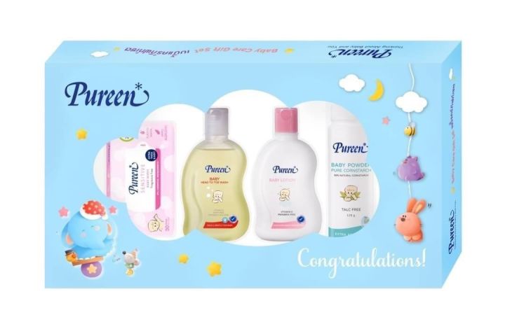 pureen-ชุดของขวัญเด็ก-baby-care-gift-set-เพียวรีนเบบี้แคร์กิฟท์เซต-ไม่เพียงอ่อนโยน