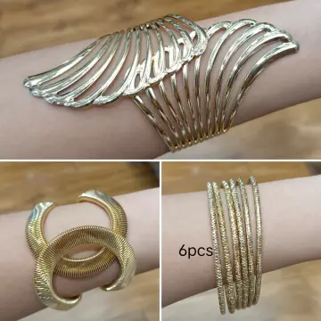 Arm Cuff Bracelet with semi precious stones