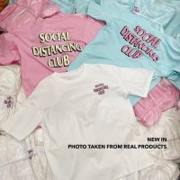 newlooksbkk SOCIAL TEE ??? เสื้อยืดสกรีนอักษรสิดฮิต งานนำเข้า ไม่ใช่งานไทย ผ้าดีมากก สีน่ารักพาสเทลสุดๆ