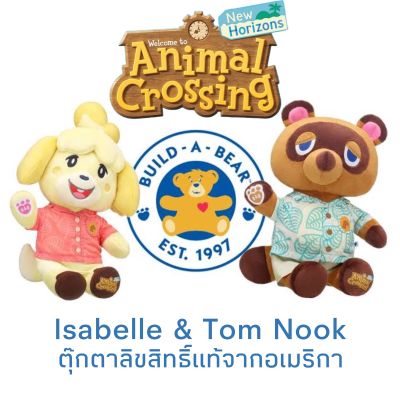 (มือสอง) 2nd. ตุ๊กตาบิ้วอะแบร์ Animal Crossing Tom Nook ,  Isabelle ✨รุ่นใหม่ล่าสุด✨Build-A-Bear Workshop✈️🇺🇸สินค้ามือสองจากอเมริกา💯%