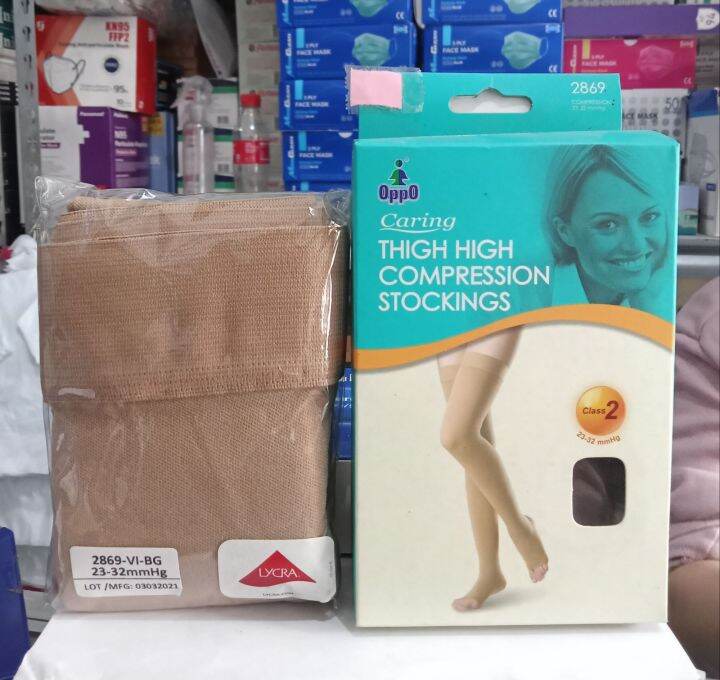 THIGH HIGH COMPRESSION STOCKINGS CLASS 2 OPPO | Lazada PH