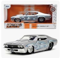 Jada Bigtime Muscle 1969 Chevrolet Chevelle SS Silver Flames 1:24 Scale