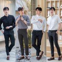 THE BEP SHOP-CLASSY TROUSERS กางเกงขายาว Slim fit (ผ้าทอลาย)