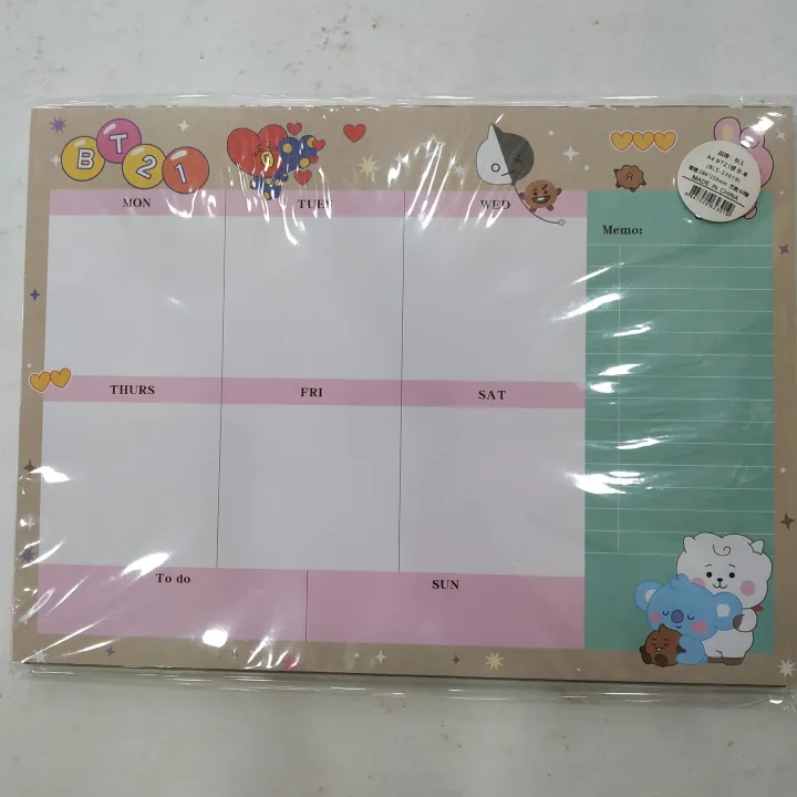 BT21 Memo Pad | Lazada PH