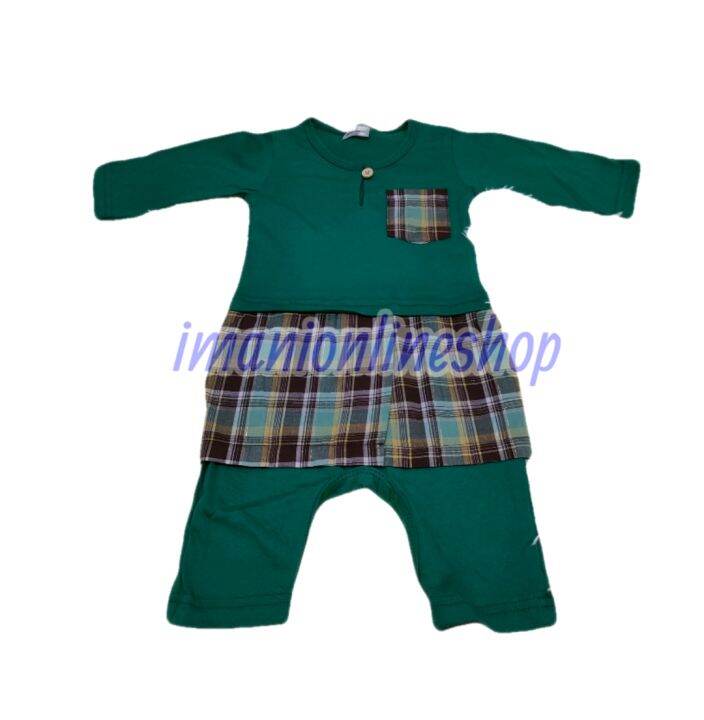 Jumper Baju Melayu Baby Boy Green Hijau 012 Months Lazada