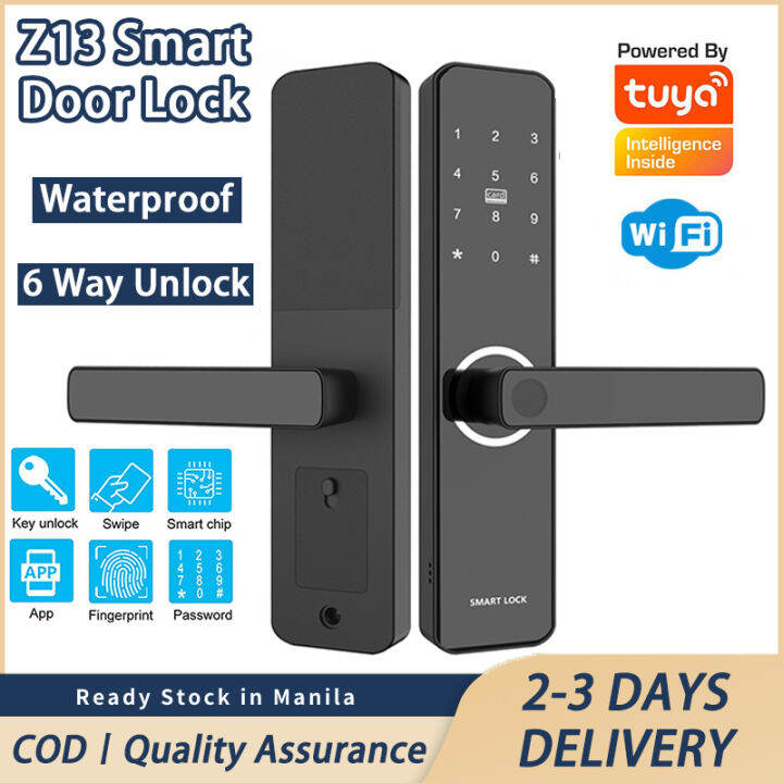 WIFI Tuya APP Smart Door Lock Fingerprint Door Lock Safe Electronic