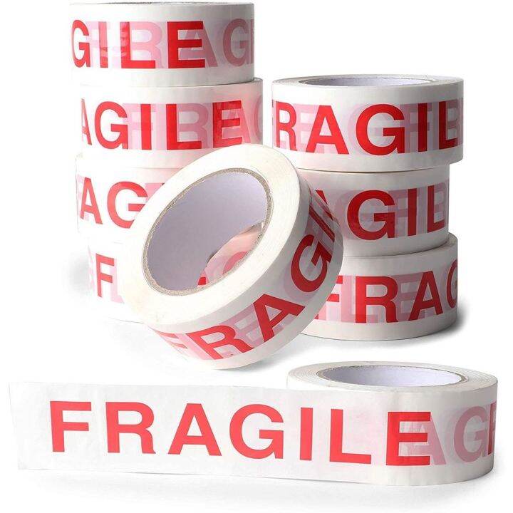 [10 ROLLS] White FRAGILE Packaging Tape (2