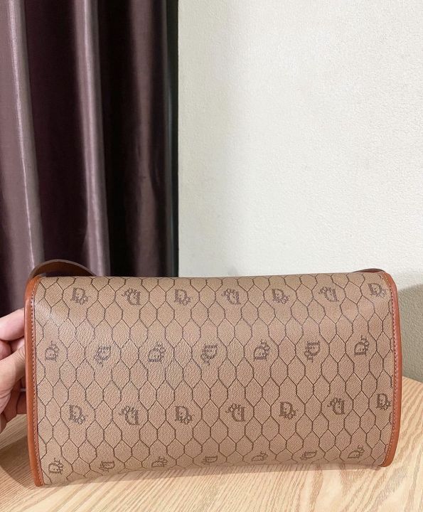 dior-vintage-2-way-clutch-crossbody-bag-monogram-สภาพสวย-ให้-9-10