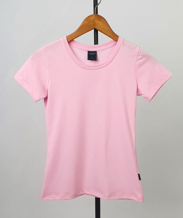 เสื้อยืดสีพื้นhydrogent-รุ่น-simple-ทรงเข้ารูปผู้หญิง