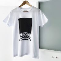 bank’s Water Drop T-Shirt (Water Color Screen) เสื้อยืดคอกลมลายหยดน้ำ เสื้อยืดคุณภาพดี