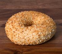 Garlic White sesame bagels 4pcs (100g/ pc) เบเกลกระเทียมงาขาว 4 ชิ้น  (100g/ชิ้น)