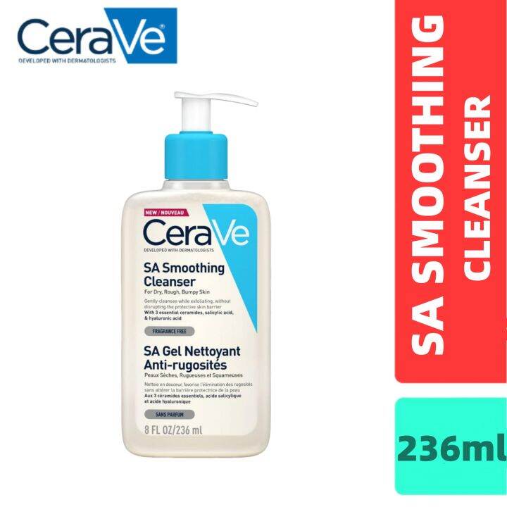 Cerave SA Smoothing Cleanser For Dry, Rough, Bumpy Skin-236ML | Lazada PH