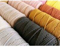 เชือกทอกลม3มม.100ม 300ก.Cotton cord 3mm.100m.เชือกถัก กระเป๋ามัดเมคราเม่ งานฝีมือDIY