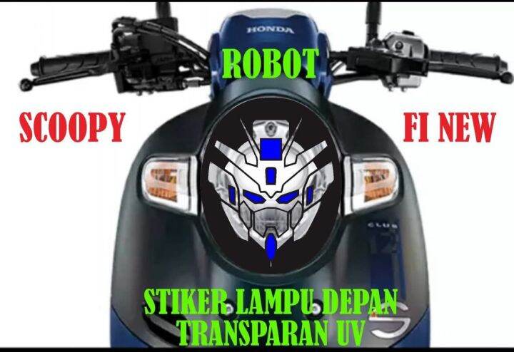 STIKER TRANPARAN LAMPU DEPAN HONDA SCOOPY MODEL ROBOKOP | Lazada Indonesia