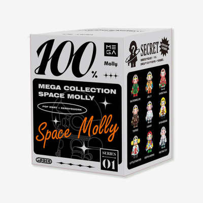 พร้อมส่ง 💙🤍 Space Molly 100% POP MART Mega Collection (Series 01) ป้าย MEGA