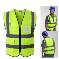 เสื้อกั๊กสะท้อนแสง เพื่อความปลอดภัย เสื้อจราจร เสื้อกั๊กจราจร Reflective Vest เสื้อกั๊กทำงาน เสื้อสะท้อนแสงรุ่นเต็มตัว