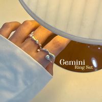 bemy.olaf Gemini RingSet แหวนแฟชั่น แหวนมินิมอล แหวนเซ็ต แหวนคู่ แหวนเกาหลี แหวนพร้อมส่ง