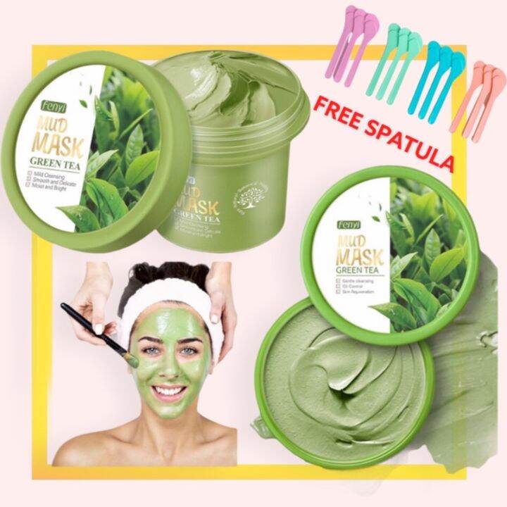 [COD] FENYI Green Tea Mud Mask 100gr Original / Masker Lumpur Wajah
