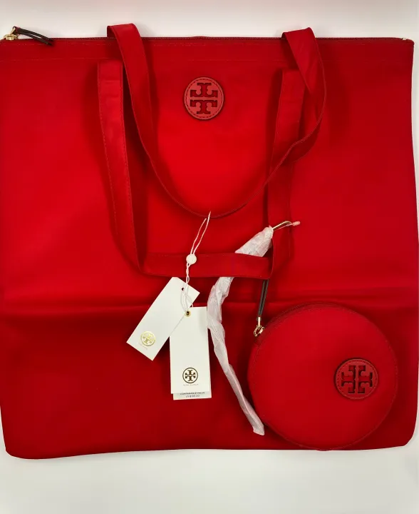 Tory Burch Packable Nylon Tote Bag | Lazada PH