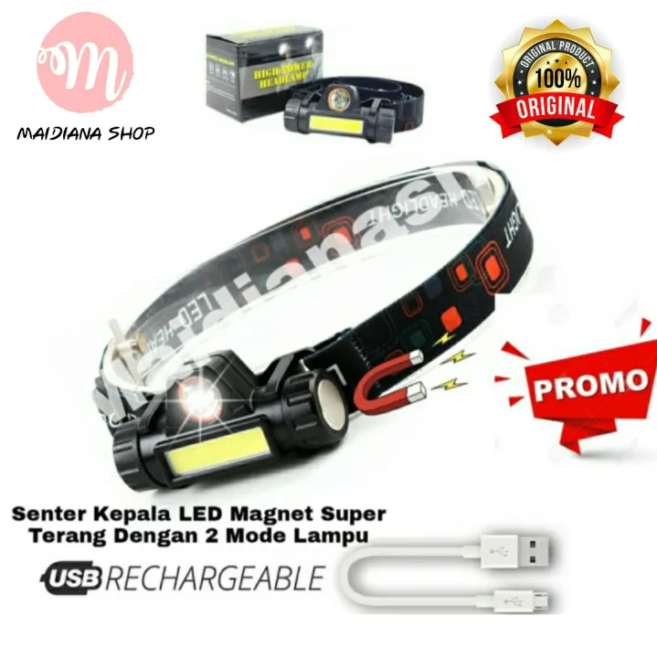 Senter Kepala Led Magnet Rechargeable Headlamp Led Senter Kepala