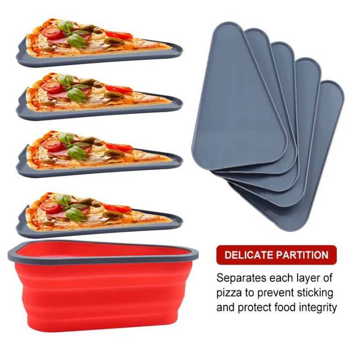 Pizza Storage Container with Silicone, Expandable Pizza Container