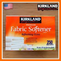 แผ่นปรับผ้านุ่ม ใส่ในเครื่องอบผ้า Kirkland 250แผ่น แผ่นอบผ้า dryer sheets นำเข้า usa