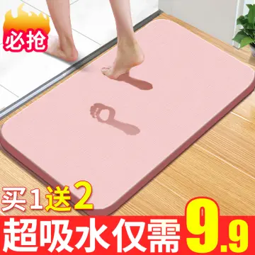 Rapid Water Absorption Non-slip Mat Quick Drying Bathroom Carpet Toilet  Floor Entrance Door Mat Household Rug Home Doormat Pads