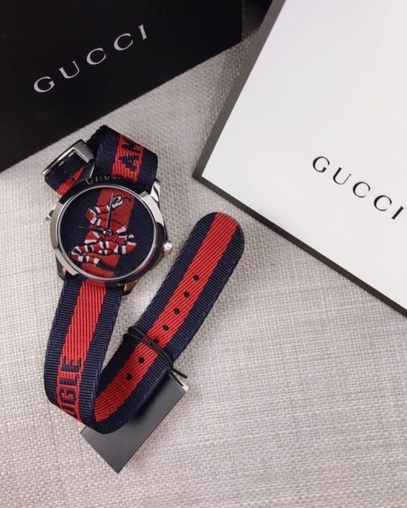 นาฬิกาข้อมือ-gucci-g-timeless-watch-น้ำเงิน-แดง-ขนาด-38mm-รับประกันของแท้-100