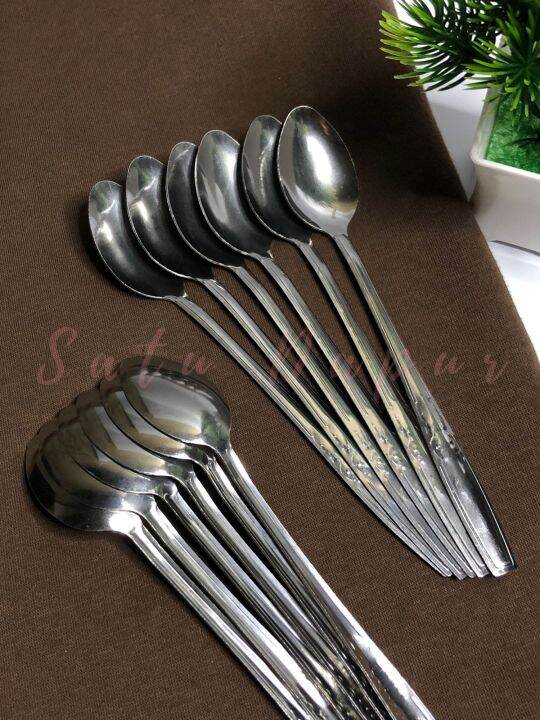 1 Lusin Sendok Teh Panjang Stainless Lazada Indonesia 4687