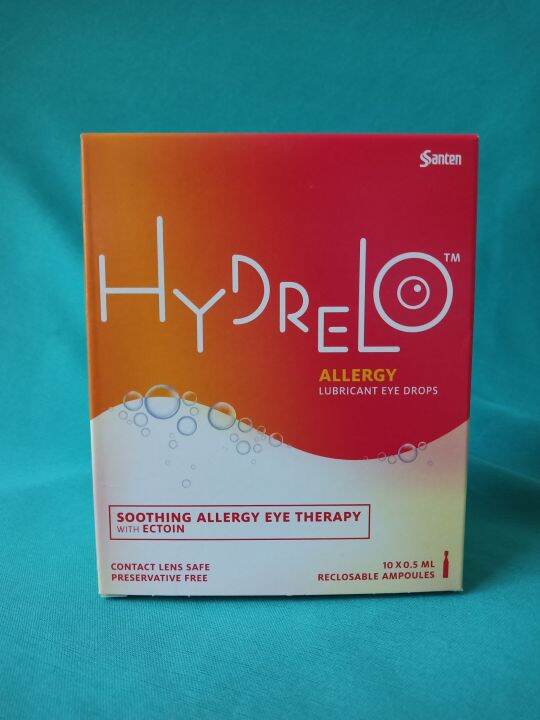 Hydrelo Allergy Lubricant Eye Drops 10x0.5ml Exp 9/2024 Lazada