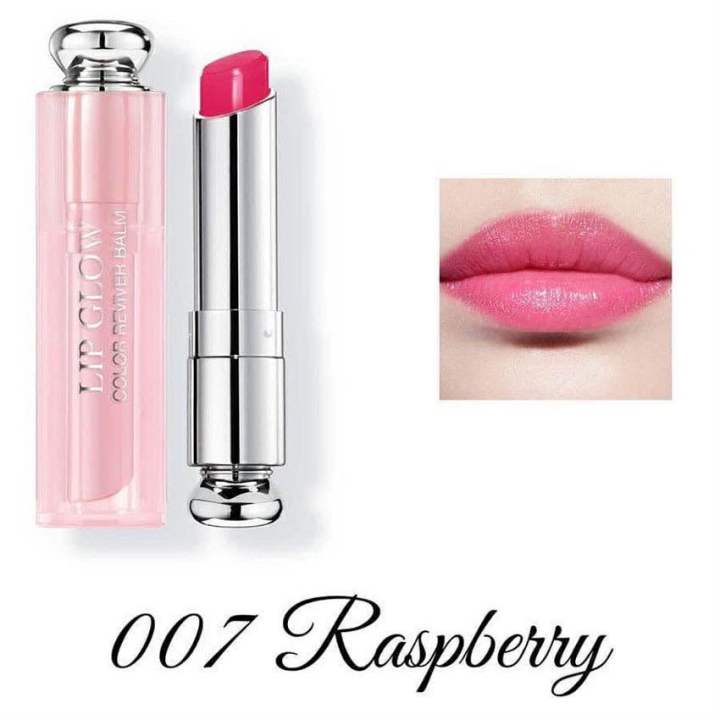 Son Dưỡng Dior Lip Glow - Màu 007 Raspberry – một sắc son hồng tươi tắn |  Lazada.vn