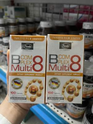 Vitamin B Complex 8 วิตามินบีรวม ไบโอติน โฟลิค บำรุงร่างกาย บำรุงสมอง บำรุงโลหิต ลดอาการอ่อนเพลีย 100 เม็ด