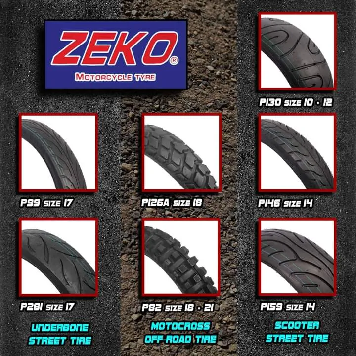 ZEKO MOTOCROSS OFFROAD TIRE/ SCOOTER/ UNDERBONE TIRE for MOTORCYCLE