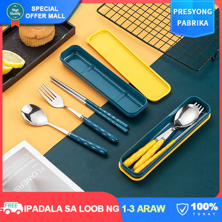 Japanese Portable Cutlery Set - Spoon and Chopsticks for Bento Box