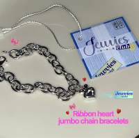 JEWVIES ribbon heart jumbo chain bracelets??