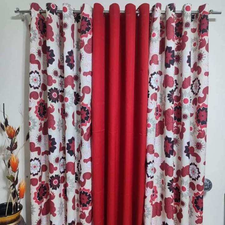 Burst Red 3in1 Ring Curtain | Lazada PH