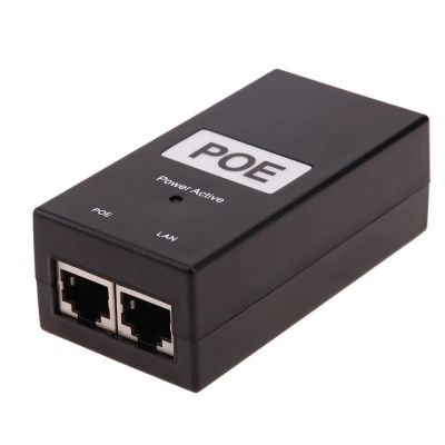 24V/48V 0.5A เดสก์ท็อป POE Injector Ethernet Adapter กล้องวงจรปิดสำหรับกล้อง IP แหล่งจ่ายไฟ
