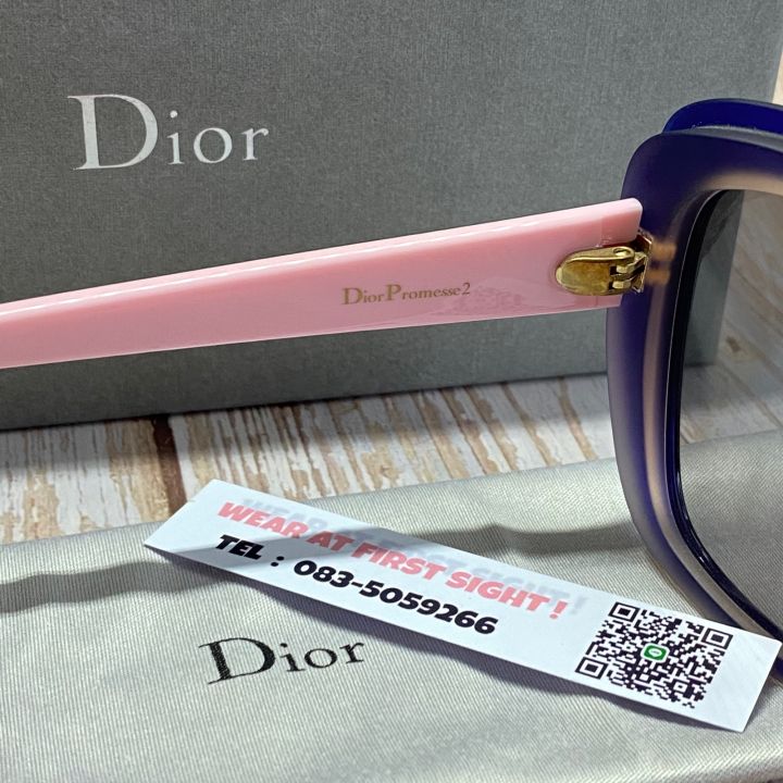 แว่น-dior-promesse2-แว่นตากันแดด-ของแท้100-รับประกัน1ปี-รุ่น-3ijeu-สีน้ำเงิน-ชมพู-christian-dior-made-in-italy
