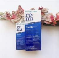 แพ็คคู่ 355 ml. แถม 60 ml. หมดอายุ 07/24 น้ำยาแช่คอนแทคเลนส์ Bausch + Lomb Renu รีนิว