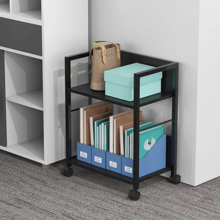 Office Movable Bookshelf Storage Rack Computer Main Rack under Table