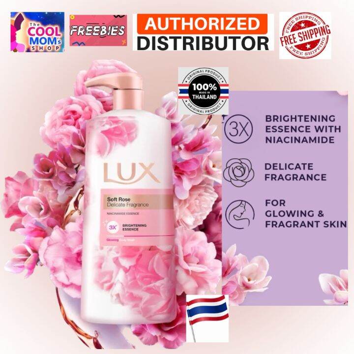 Lux Body Wash with Niacinamide 3x Brightening Essence Soft Rose
