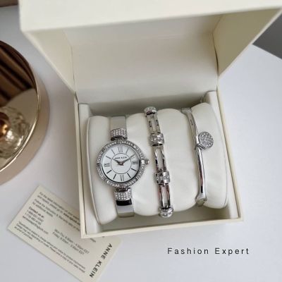 ✨ของแท้100%✨ นาฬิกาข้อมือ Anne Klein Womens Premium Crystal Accented Watch and Bracelet Set