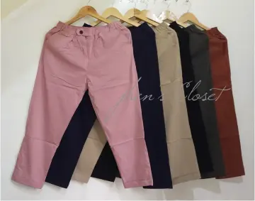 STRETCHABLE COTTON FABRIC CANDY PANTS PLUS SIZE WITH BUTTON FORMAL