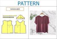 แพทเทิร์นเสื้อยืดคอกลม WAWA-B20