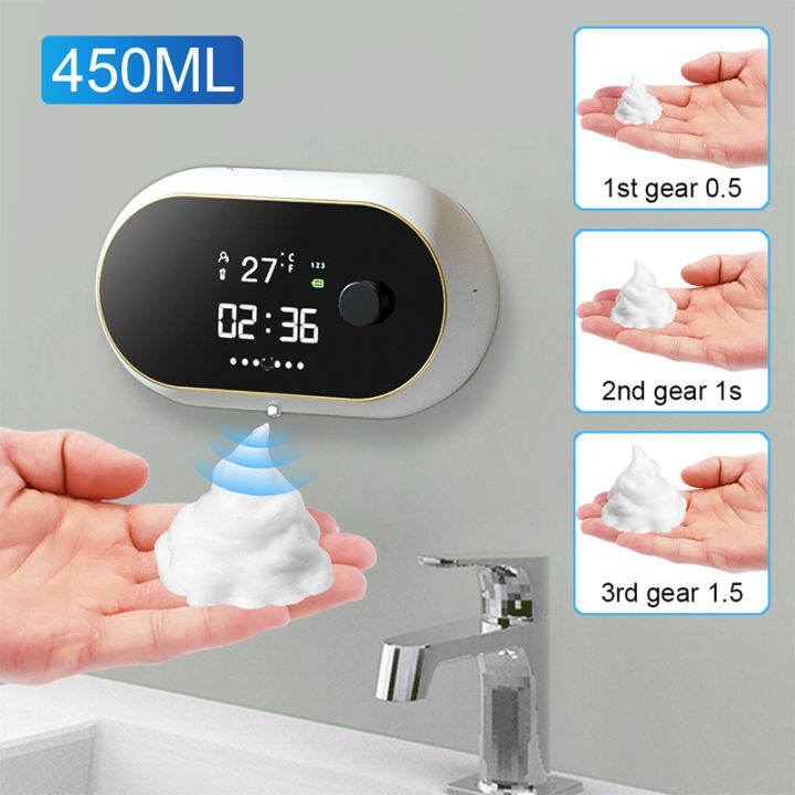 450 Creative Liquid Foam Soap Dispensers Time Temperature Display Human