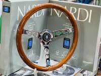 Nardi Classic Wood Round Hole 380 mm  พวงมาลัย ไม้ งานเทียบ สวยมาก  งานดีสุดๆ นาร์ดี้