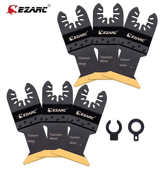 EZARC Oscillating Multitool Blades Titanium, 6PCS Oscillating Tool Saw